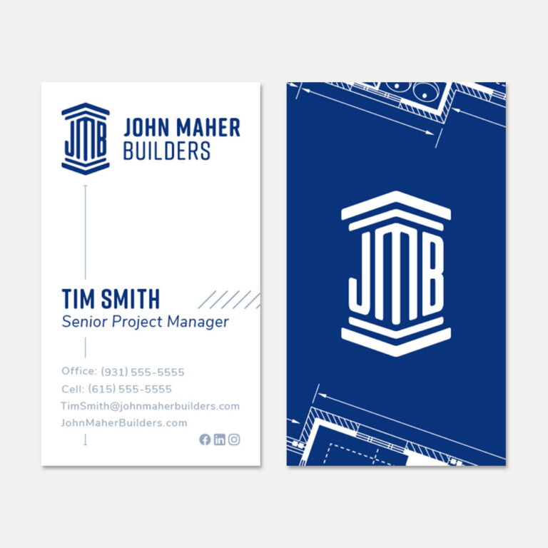 JMB business cards front and back